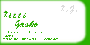 kitti gasko business card